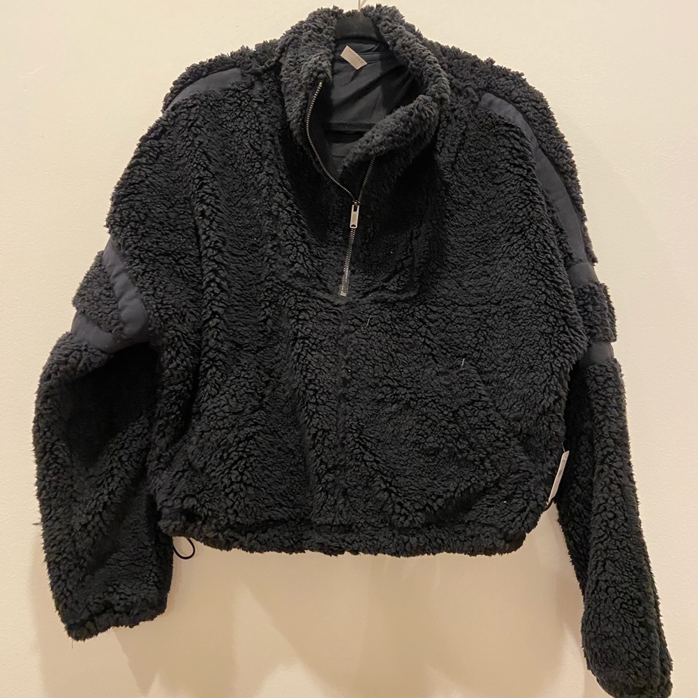 Free People Nantucket Sherpa 3/4 Zip Pullover